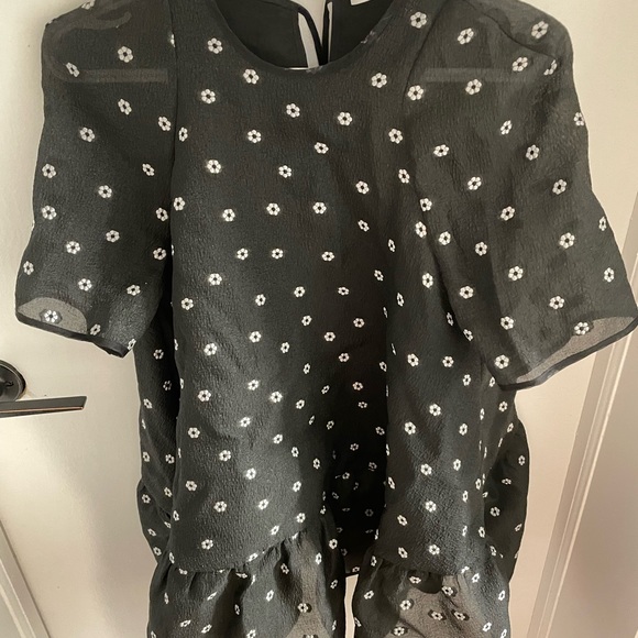 Cecilie bahnsen us 4 black floral print. Preowned. Only worn a few times - Picture 2 of 2